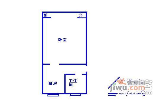 梅园新村1室0厅1卫35㎡户型图