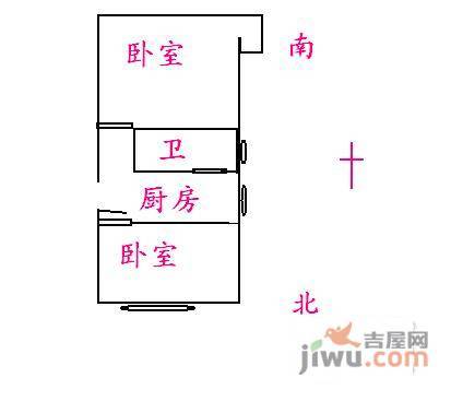 梅园三村2室0厅1卫47㎡户型图