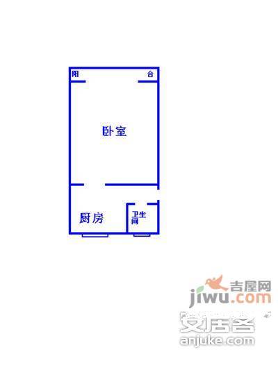 梅园三村1室0厅1卫42㎡户型图