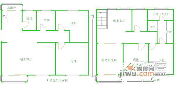 栖山苑5室3厅3卫228㎡户型图