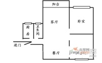南江公寓2室2厅1卫98㎡户型图