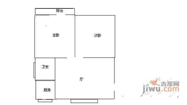 博山公寓2室1厅1卫91㎡户型图