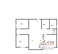 浦东明珠小区3室1厅1卫92㎡户型图