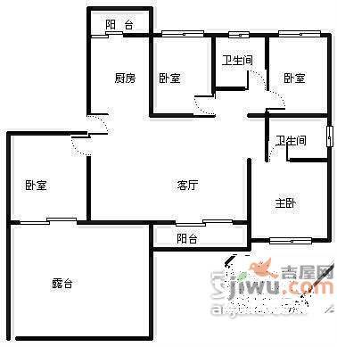 界龙花苑4室2厅2卫134㎡户型图