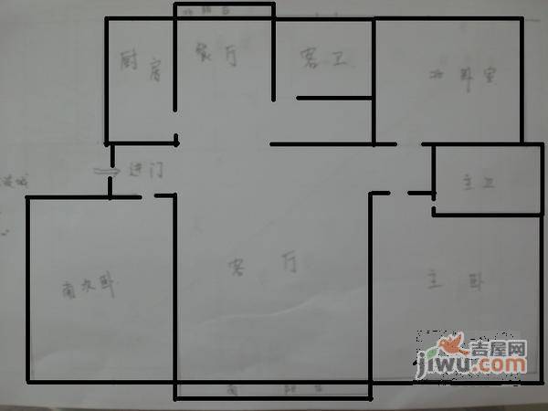 齐爱佳苑3室2厅2卫户型图