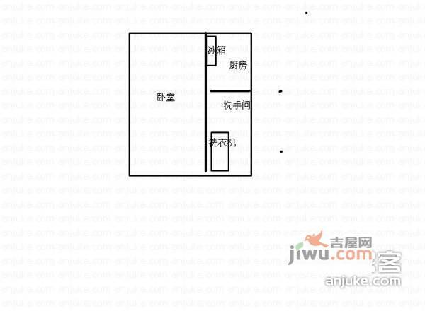 齐爱佳苑1室0厅1卫户型图