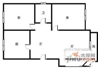民健新村2室2厅1卫88㎡户型图