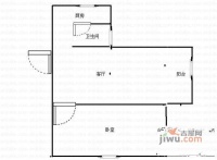 金钻苑南区1室1厅1卫55㎡户型图