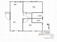 金钻苑南区2室2厅2卫95㎡户型图