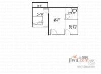 龚华公寓1室1厅1卫60㎡户型图