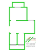 爱法花园1室2厅1卫65㎡户型图