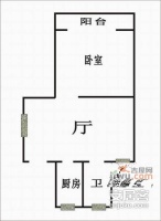 南新佳园1室1厅1卫59㎡户型图