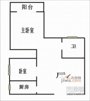 扬盛佳苑2室1厅1卫75㎡户型图