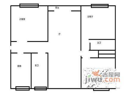 由由三村3室2厅2卫户型图