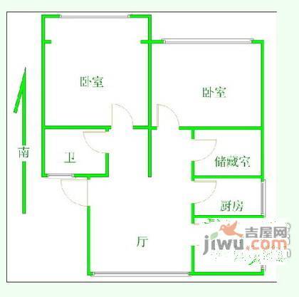 芳雅苑3室1厅1卫87㎡户型图