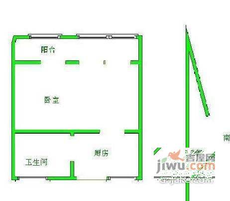 芳雅苑1室0厅1卫40㎡户型图