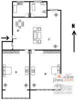 聚龙家园2室2厅1卫84㎡户型图
