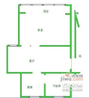 龙沟新苑1室1厅1卫96㎡户型图