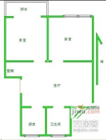 龙沟新苑2室1厅1卫145㎡户型图