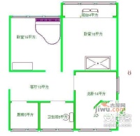 绿洲小区3室1厅1卫82㎡户型图