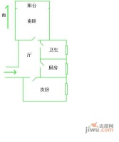 卢湾教工楼2室1厅1卫82㎡户型图