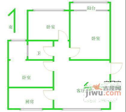 金顺小区3室1厅1卫户型图