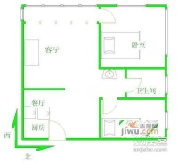 红莲小区2室1厅1卫115㎡户型图