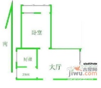 红莲小区1室1厅1卫户型图