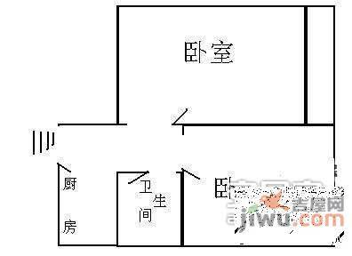 上南五村2室1厅1卫67㎡户型图