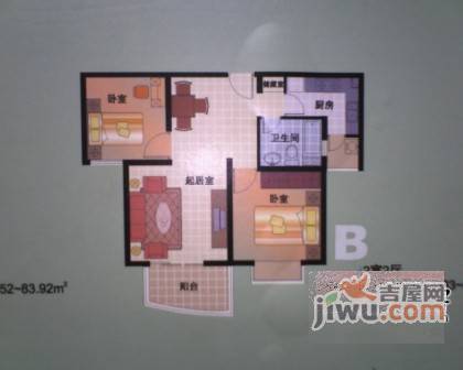 金桂苑3室2厅1卫户型图