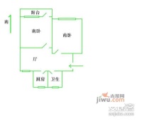 凌兆六村2室1厅1卫72㎡户型图