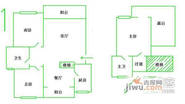 南江苑4室2厅2卫200㎡户型图