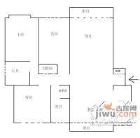 爵仕悦3室2厅2卫132㎡户型图