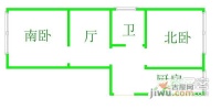 上钢七村2室1厅1卫66㎡户型图