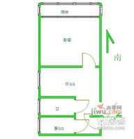 上南三村1室1厅1卫54㎡户型图