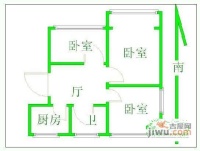 上南三村3室1厅1卫户型图