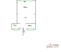 临沂四村1室1厅1卫38㎡户型图