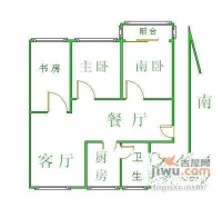 博文园3室1厅1卫110㎡户型图