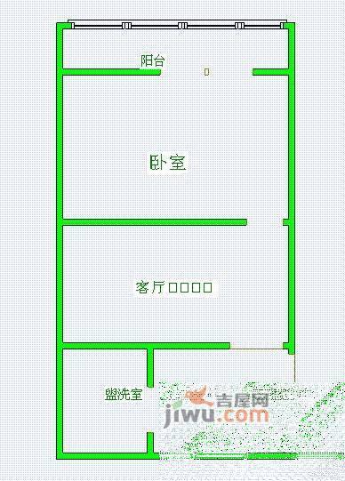 东三小区1室1厅1卫35㎡户型图