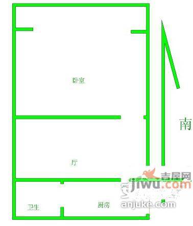 东三小区1室0厅1卫户型图