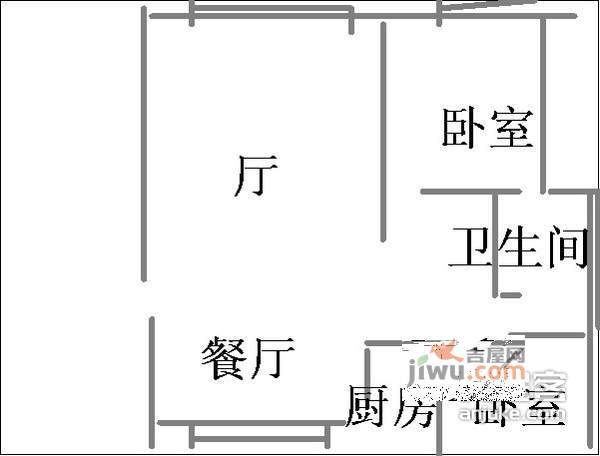 上南花城2室2厅1卫124㎡户型图