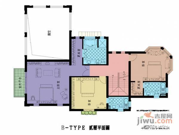 汤臣高尔夫国际公寓4室2厅3卫368㎡户型图