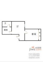 浦煤新村1室1厅1卫50㎡户型图