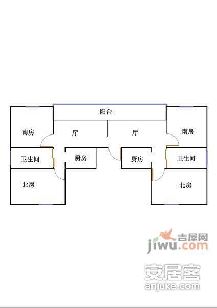 民胜苑4室2厅2卫156㎡户型图