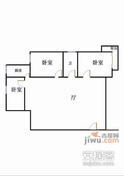 民胜苑3室2厅1卫户型图