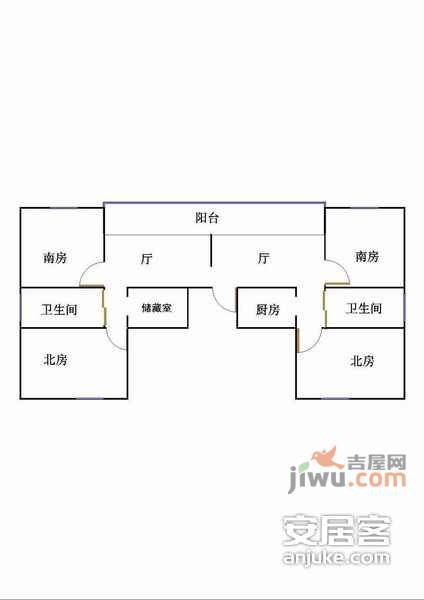 民胜苑4室2厅2卫156㎡户型图