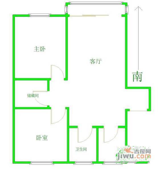 金桥新家园2室2厅2卫115㎡户型图