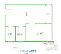 金桥新家园1室2厅1卫71㎡户型图