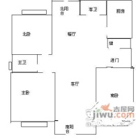 通昌苑3室2厅2卫217㎡户型图