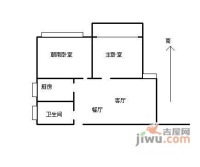 春江花悦园2室1厅1卫户型图